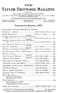 Cover of The Taylor-Trotwood Magazine, Vol. IV, No. 4, January 1907